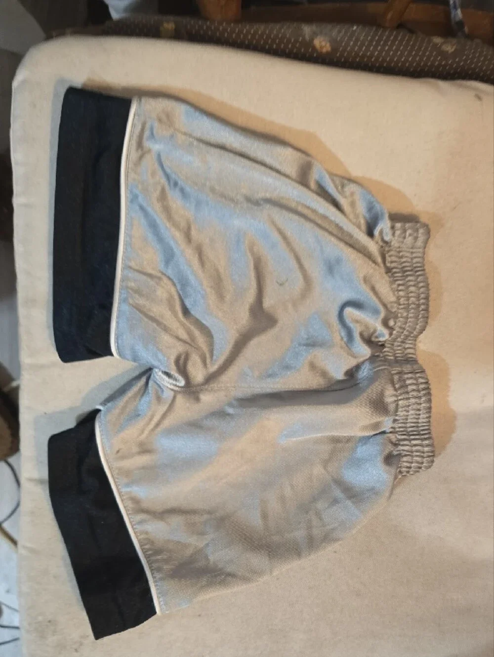 Jordan Kids' Gray Athletic Shorts with Black Trim 24months